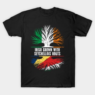 Irish Grown With Seychellois Roots Ireland Flag T-Shirt